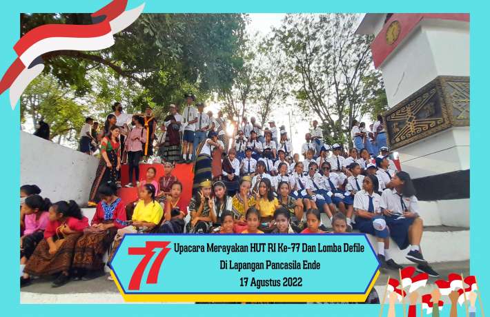 Upacara Bendera HUT RI Ke-77 Dan Lomba Defile Di Lapangan Pancasila Ende